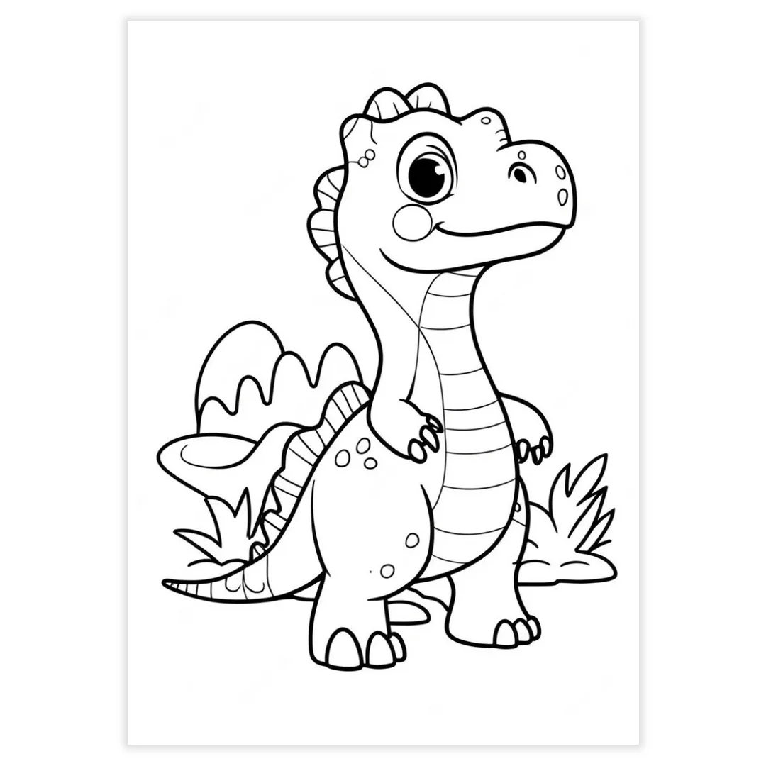 Desenhos para Colorir - Dinossauros - imagem 4