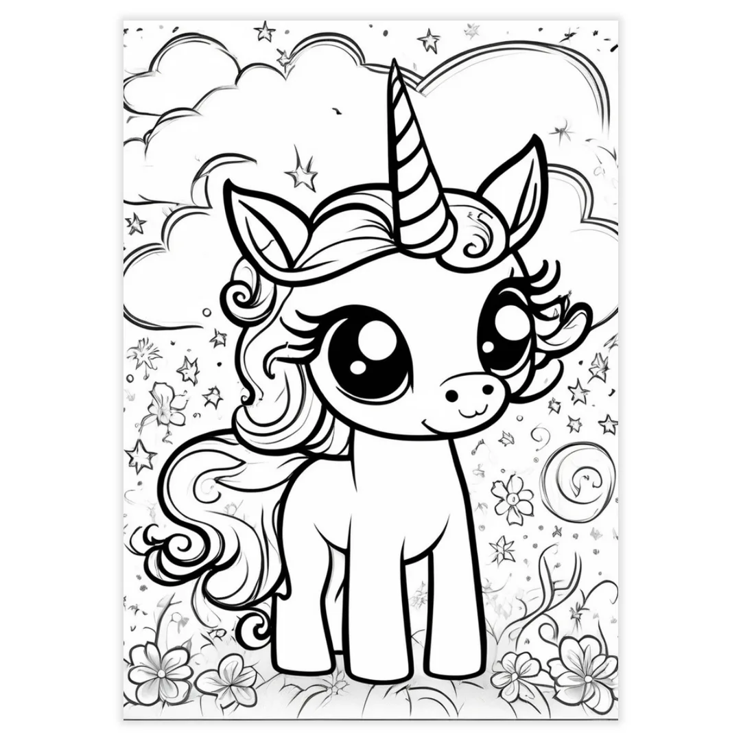 Desenhos para Colorir - Unicórnios - imagem 1