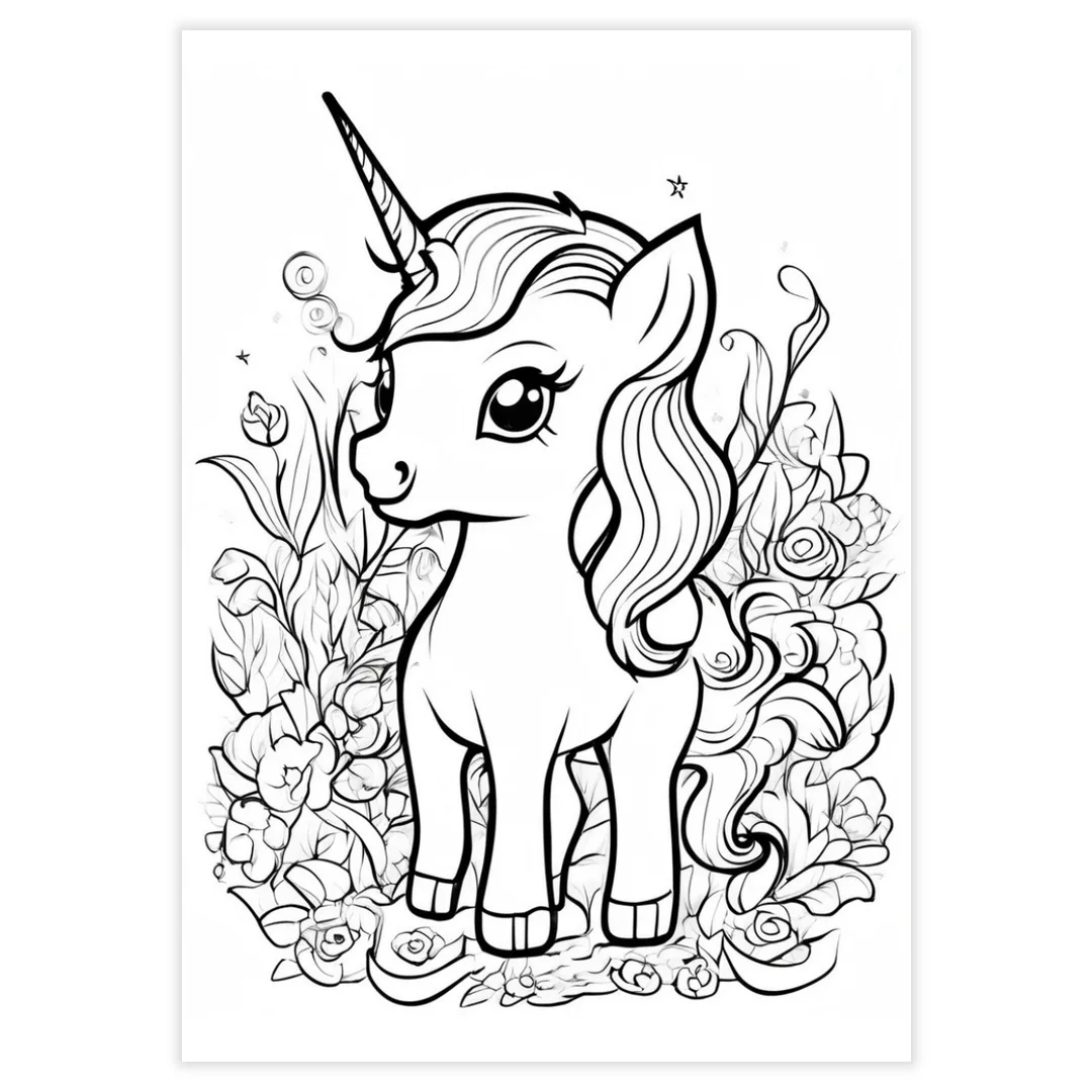 Desenhos para Colorir - Unicórnios - imagem 9