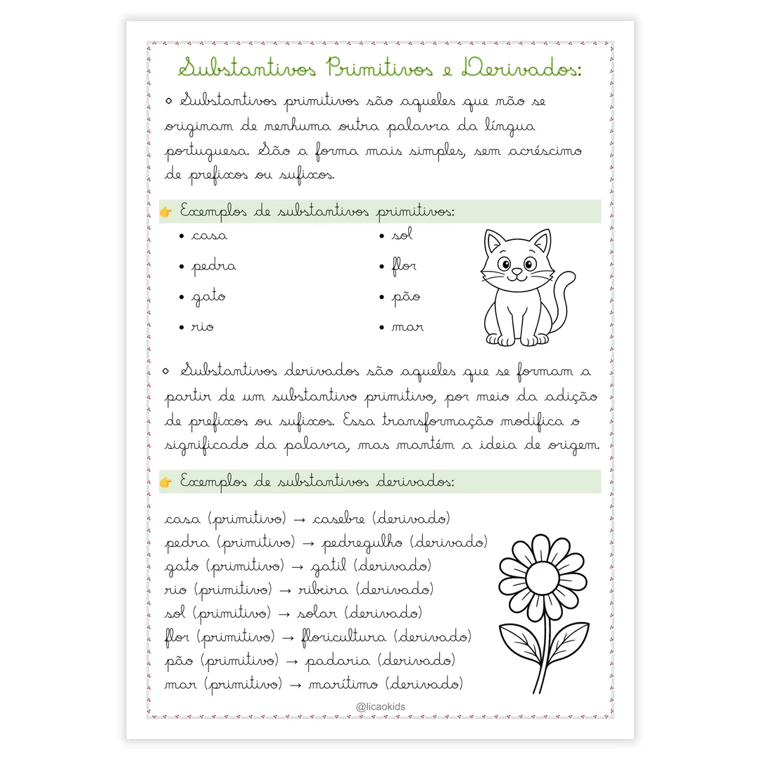 Classes Gramaticais em Letra Cursiva - imagem 4