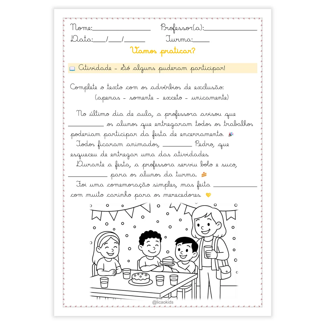 Classes Gramaticais em Letra Cursiva - imagem 16