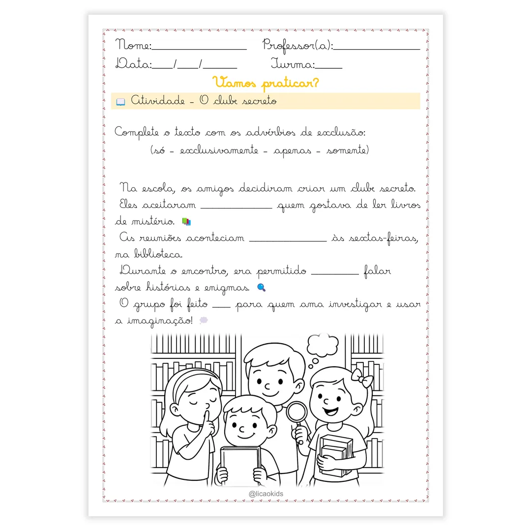 Classes Gramaticais em Letra Cursiva - imagem 17