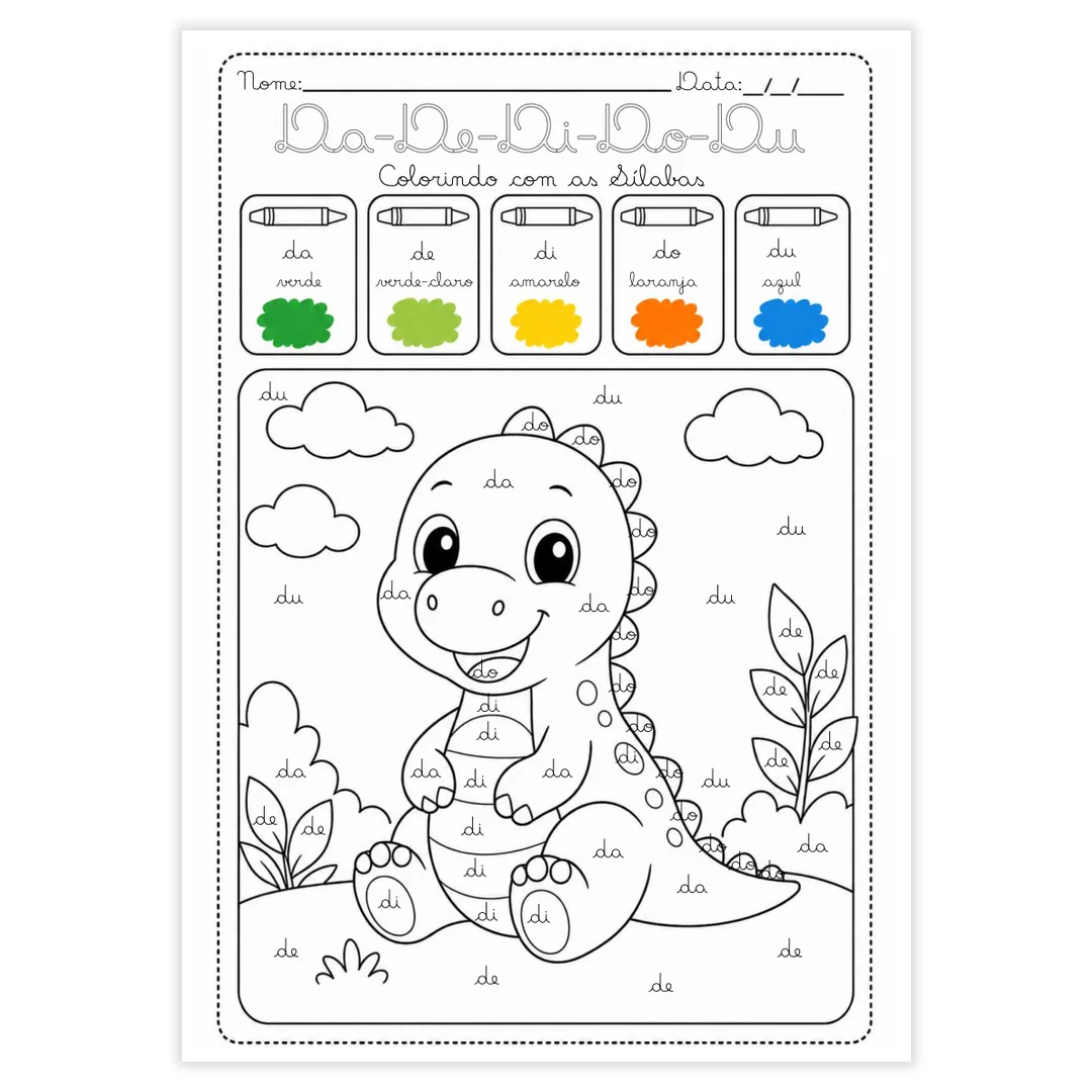 Colorindo com as Sílabas Cursivas - imagem 12