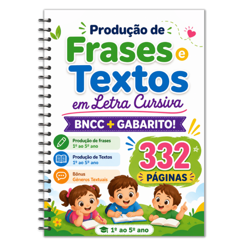 Produção de Frases e Textos em Letra Cursiva V2