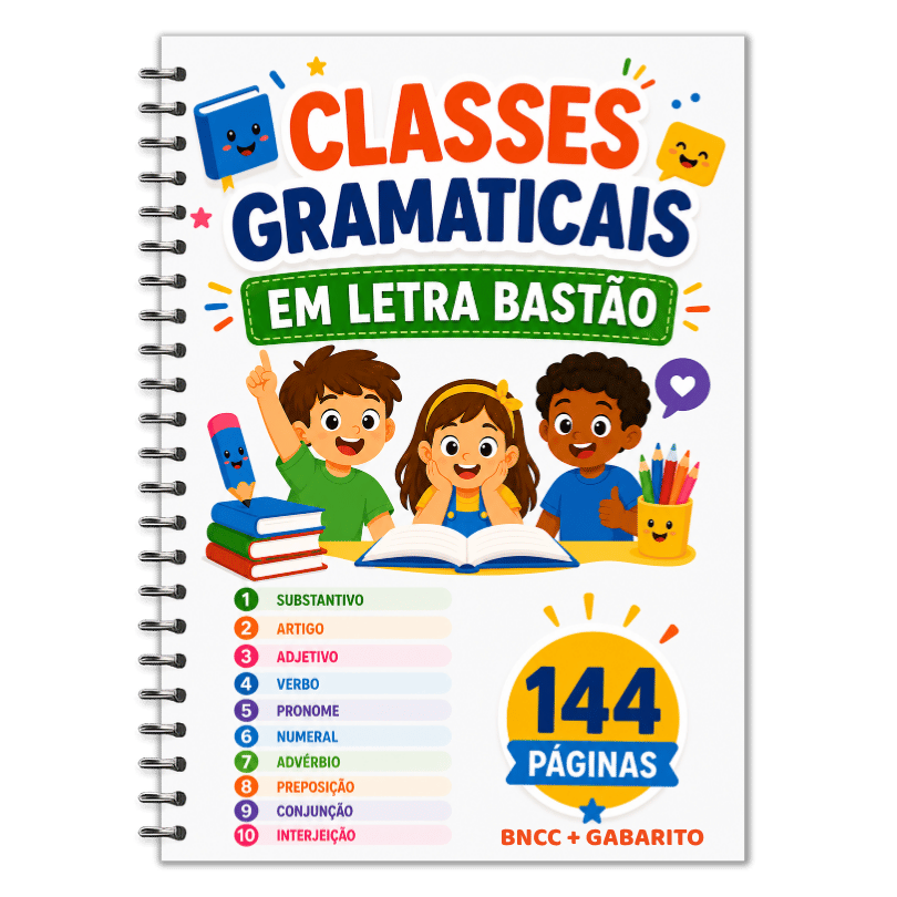 Classes Gramaticais em Letra Bastão